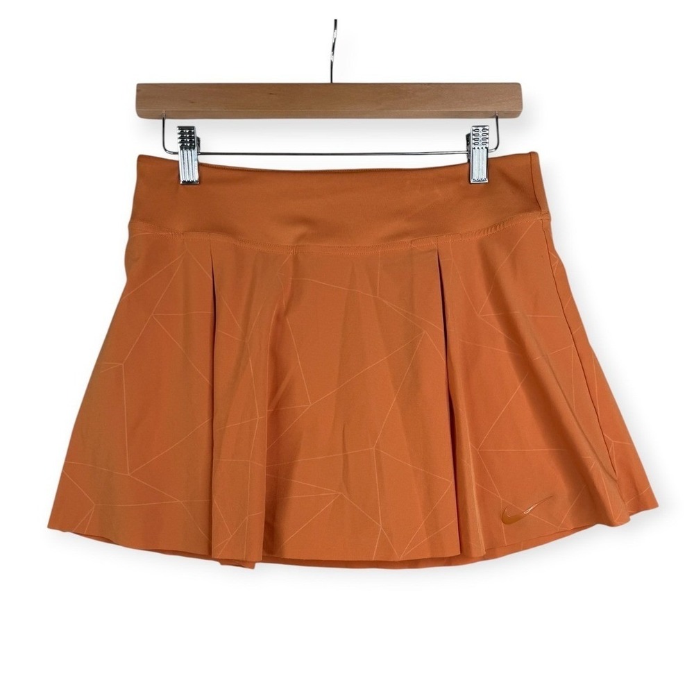 Nike Court Dri-FIT Pleated Womens Tennis Skirt Skort DJ6413 808 Size M Orange